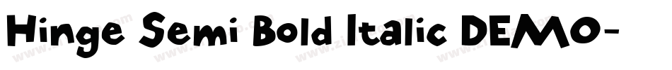 Hinge Semi Bold Italic DEMO字体转换